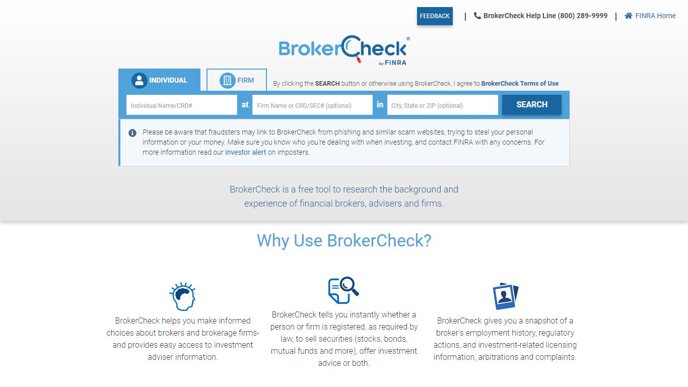 BrokerCheck - Find a broker, investment or financial advisor